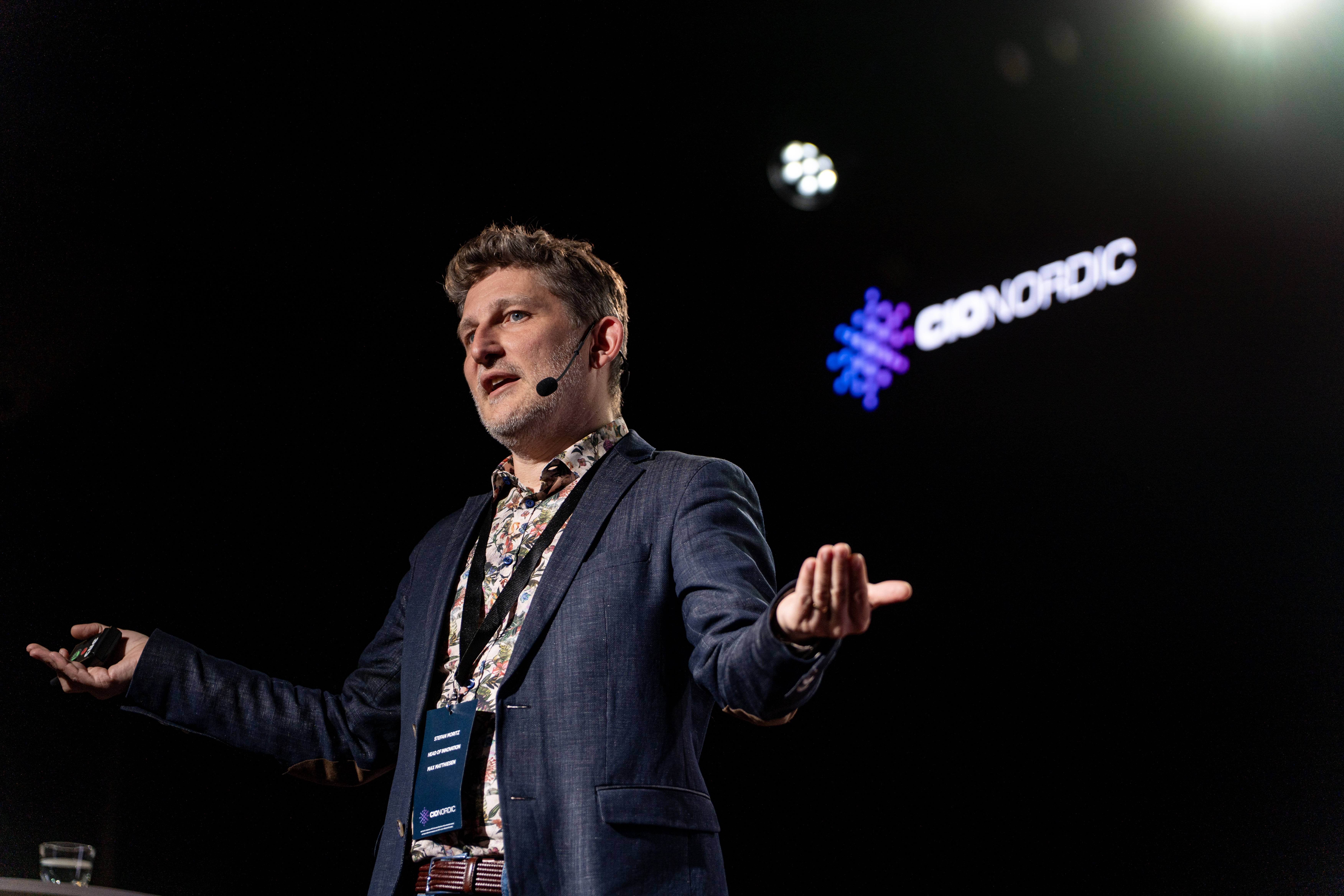 Stefan Moritz speaking at the Nordic CIO Summit